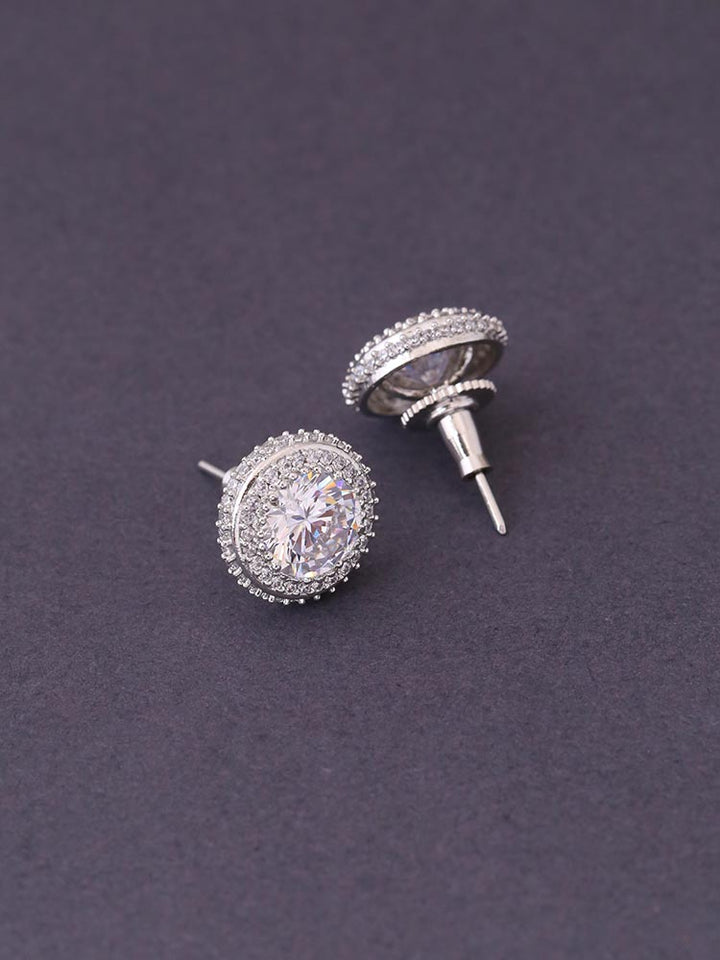 Silver Dominique Zirconia Studs