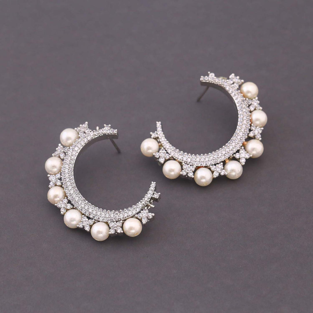 Silver Eirini Zirconia Hoops