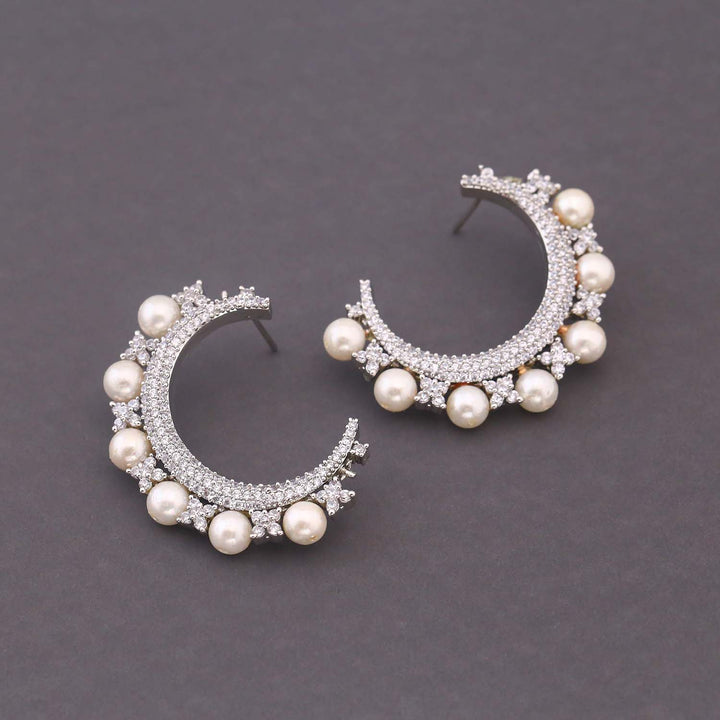 Silver Eirini Zirconia Hoops