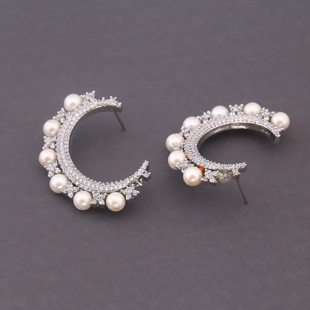 Silver Eirini Zirconia Hoops