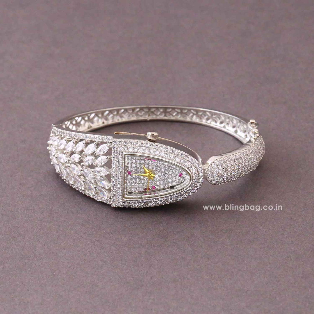 Silver Ellabella Zirconia Watch
