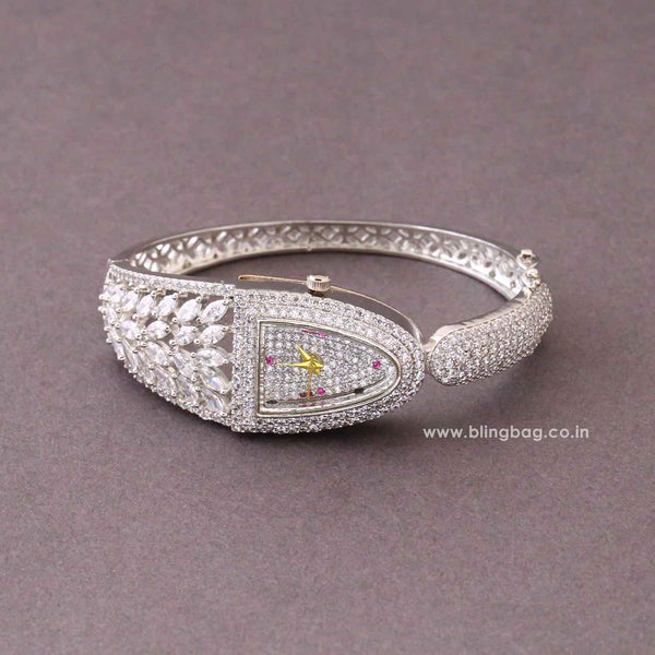 Silver Ellabella Zirconia Watch