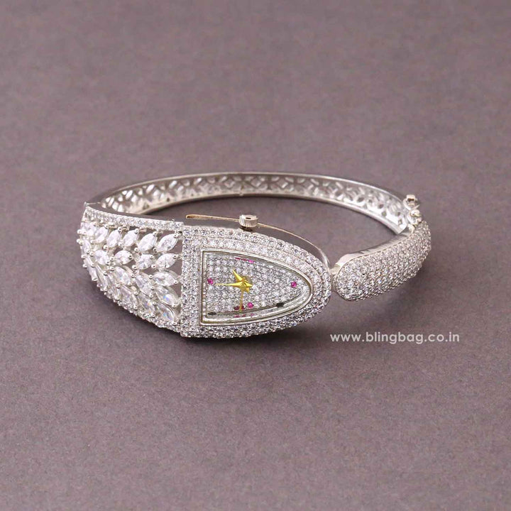 Silver Ellabella Zirconia Watch