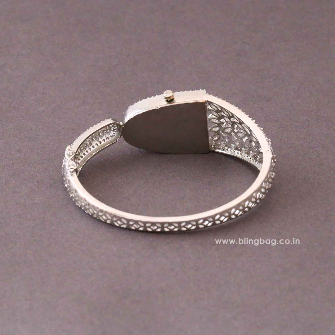 Silver Ellabella Zirconia Watch