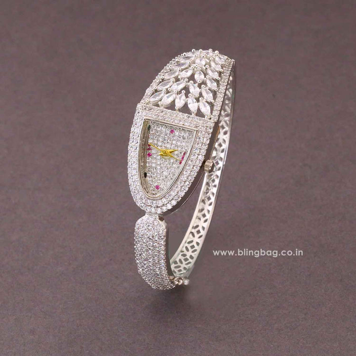 Silver Ellabella Zirconia Watch