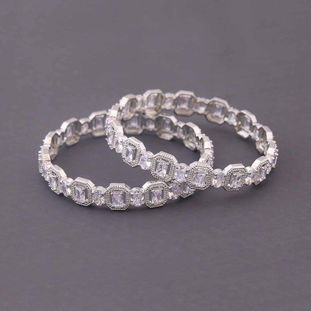 Silver Elowyn Zirconia Bangles