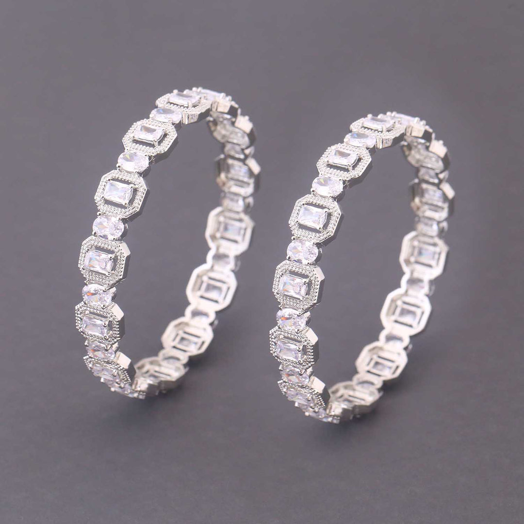 Silver Elowyn Zirconia Bangles