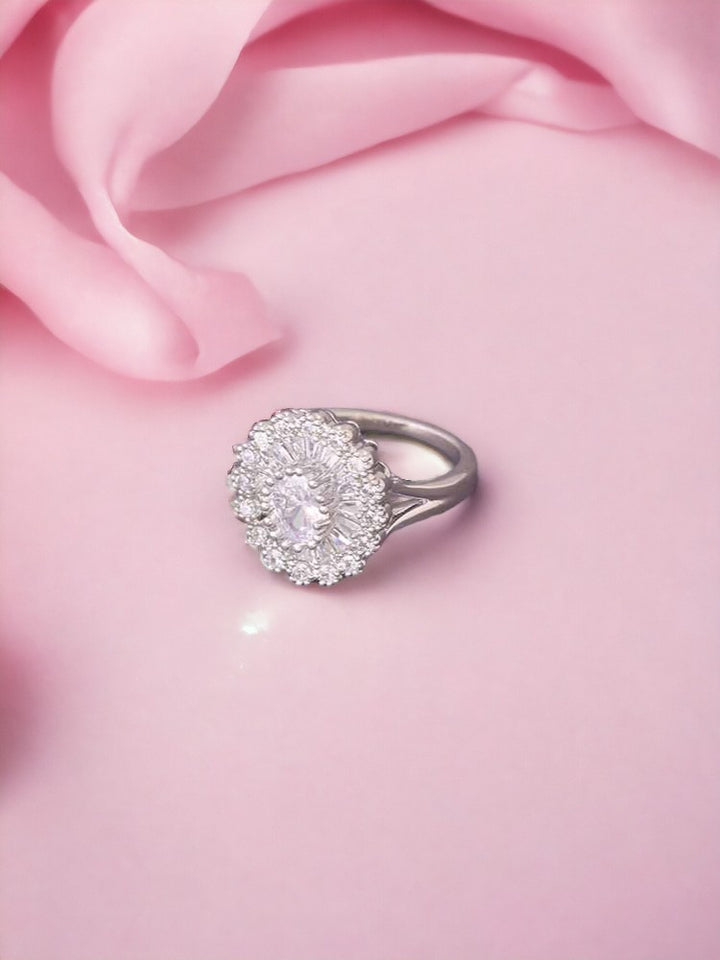 Silver Emelia Zirconia Ring