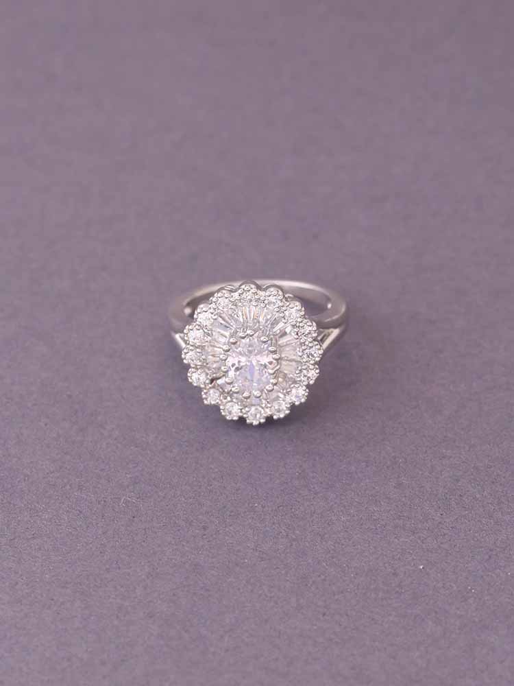 Silver Emelia Zirconia Ring