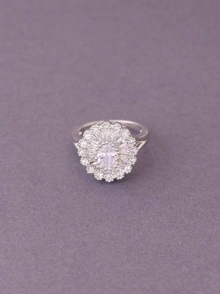 Silver Emelia Zirconia Ring
