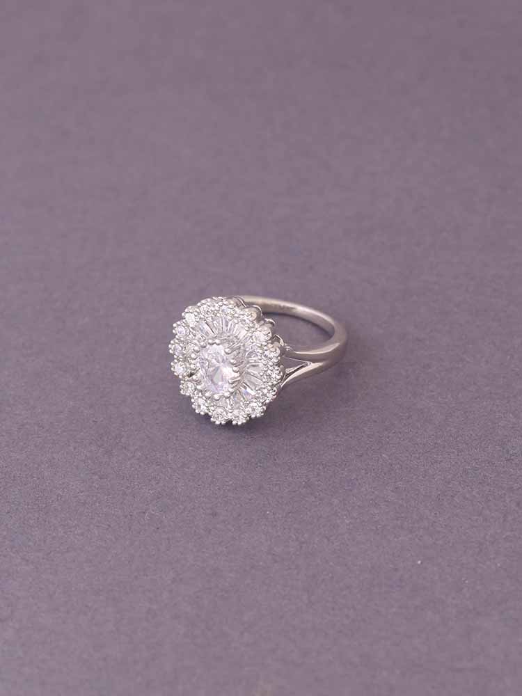 Silver Emelia Zirconia Ring