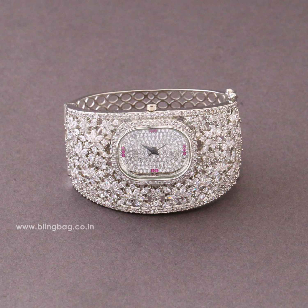 Silver Emmabella Zirconia Watch