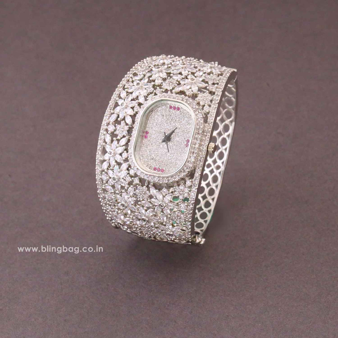 Silver Emmabella Zirconia Watch