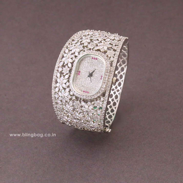 Silver Emmabella Zirconia Watch