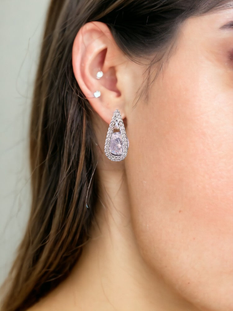 Silver Eui Zirconia Studs