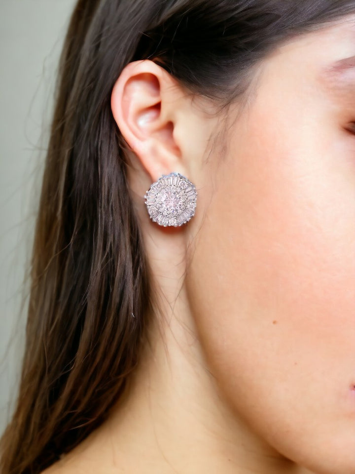 Silver Eulia Zirconia Studs