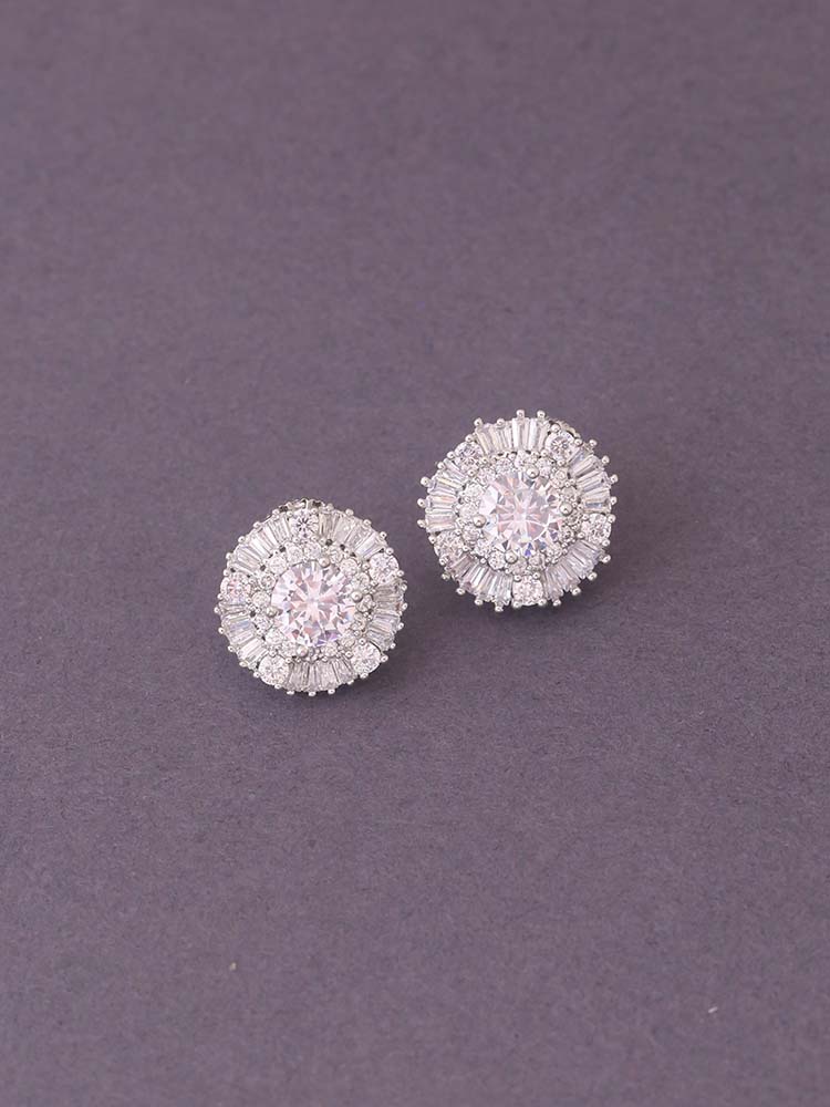 Silver Eulia Zirconia Studs