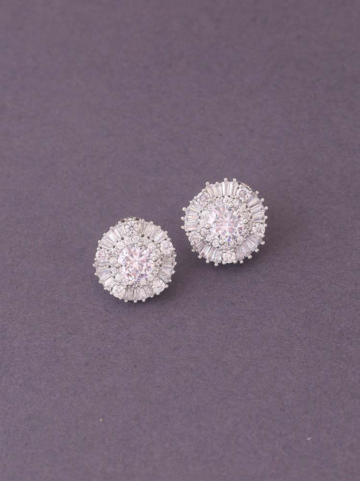 Silver Eulia Zirconia Studs