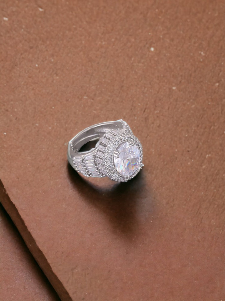 Silver Evgenia Zirconia Ring