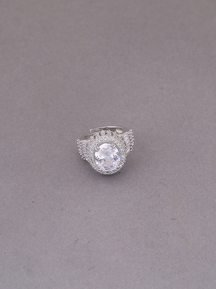 Silver Evgenia Zirconia Ring
