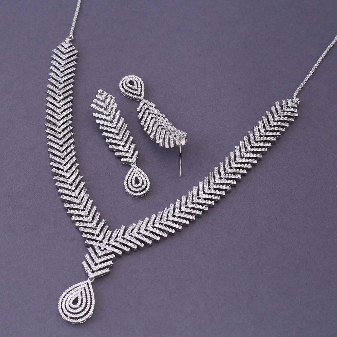 Silver Felicia Zirconia Jewellery Set