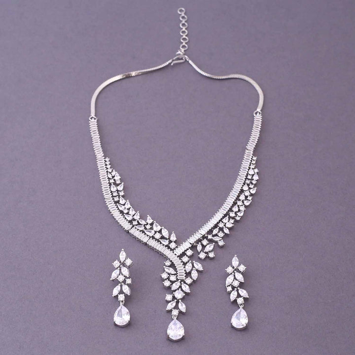 Silver Filippa Zirconia Jewellery Set
