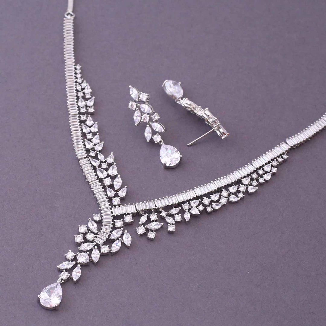Silver Filippa Zirconia Jewellery Set