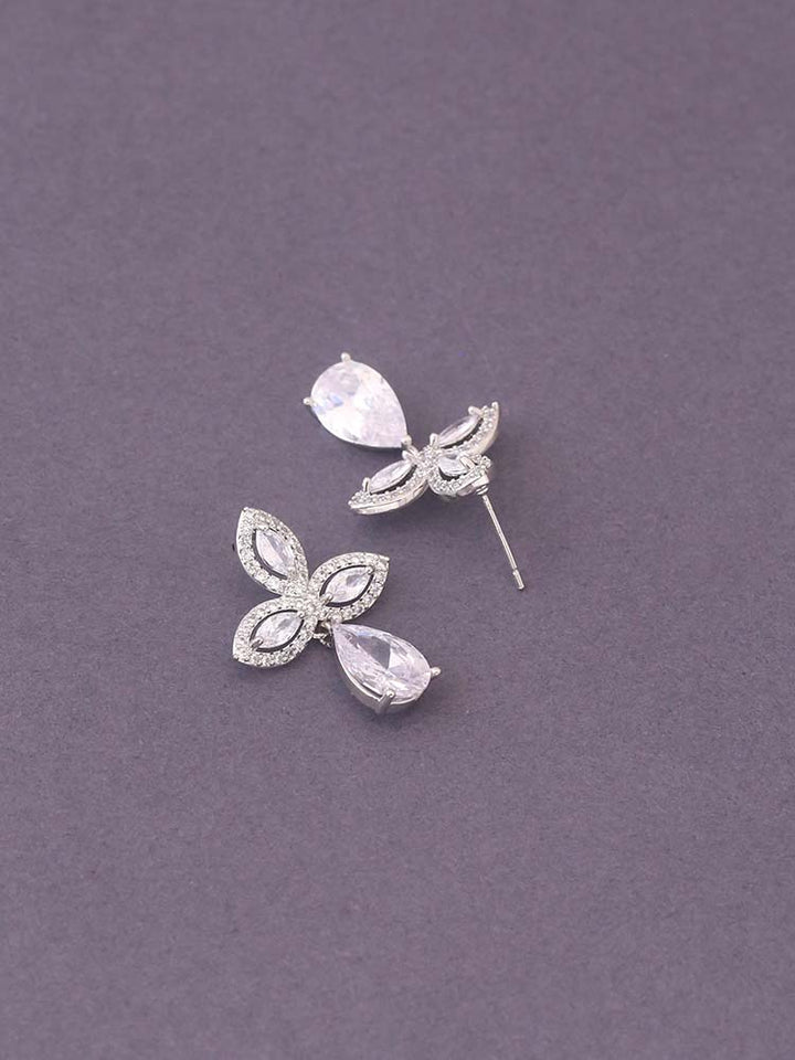 Silver Ginny Zirconia Danglers