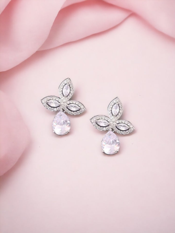 Silver Ginny Zirconia Danglers