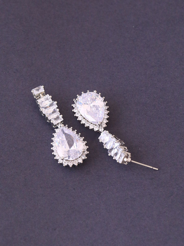 Silver Gracee Zirconia Danglers