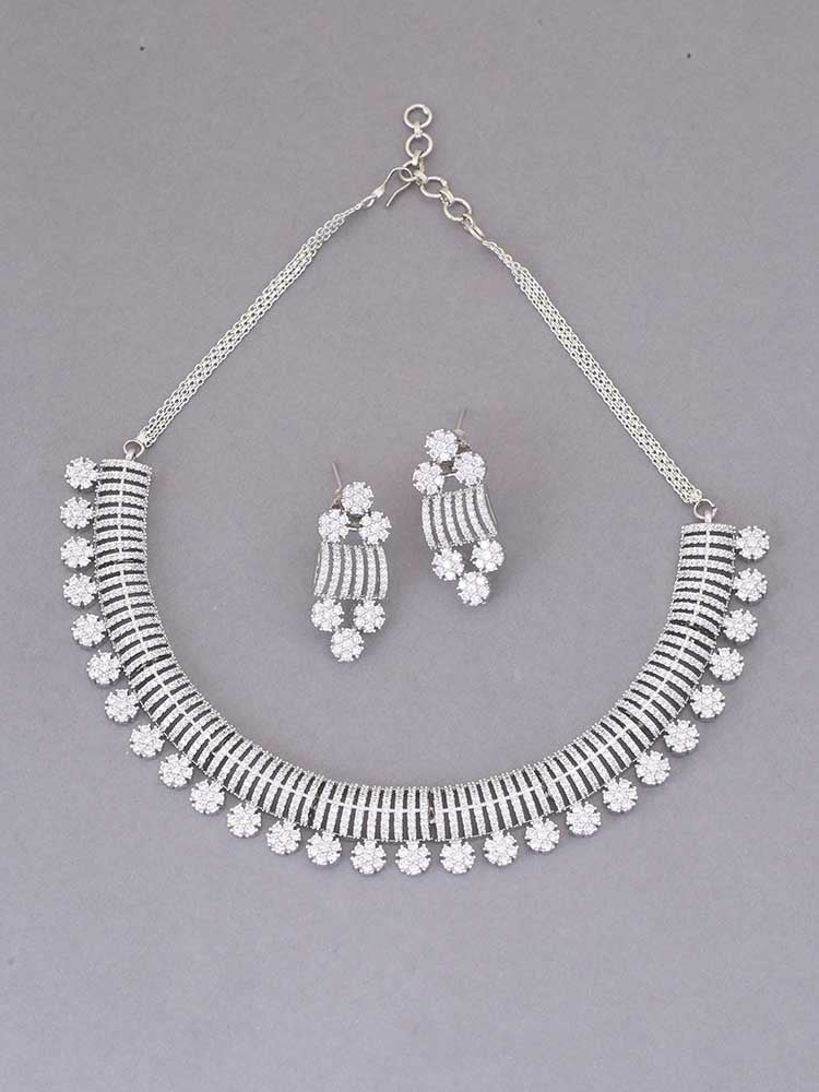 Silver Greer Zirconia Jewellery Set