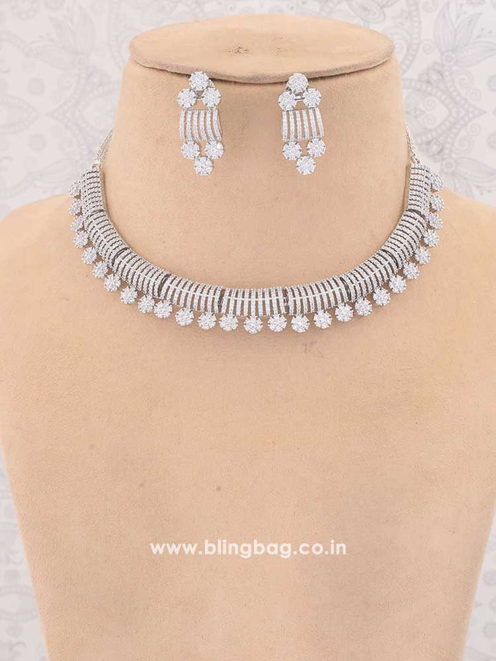 Silver Greer Zirconia Jewellery Set