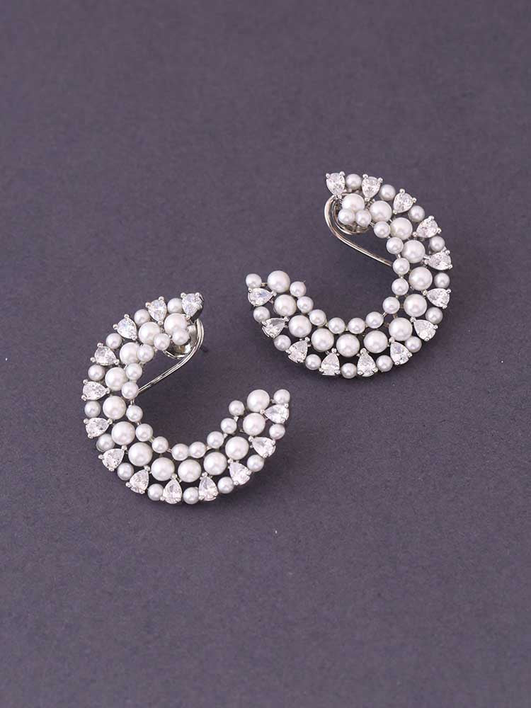 Silver Heloise Zirconia Studs