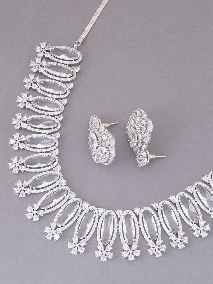 Silver Holly Zirconia Jewellery Set