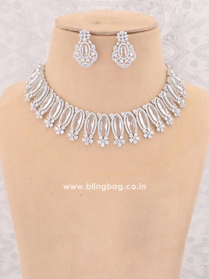 Silver Holly Zirconia Jewellery Set