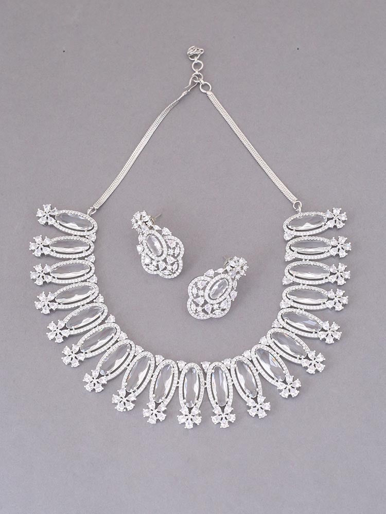 Silver Holly Zirconia Jewellery Set
