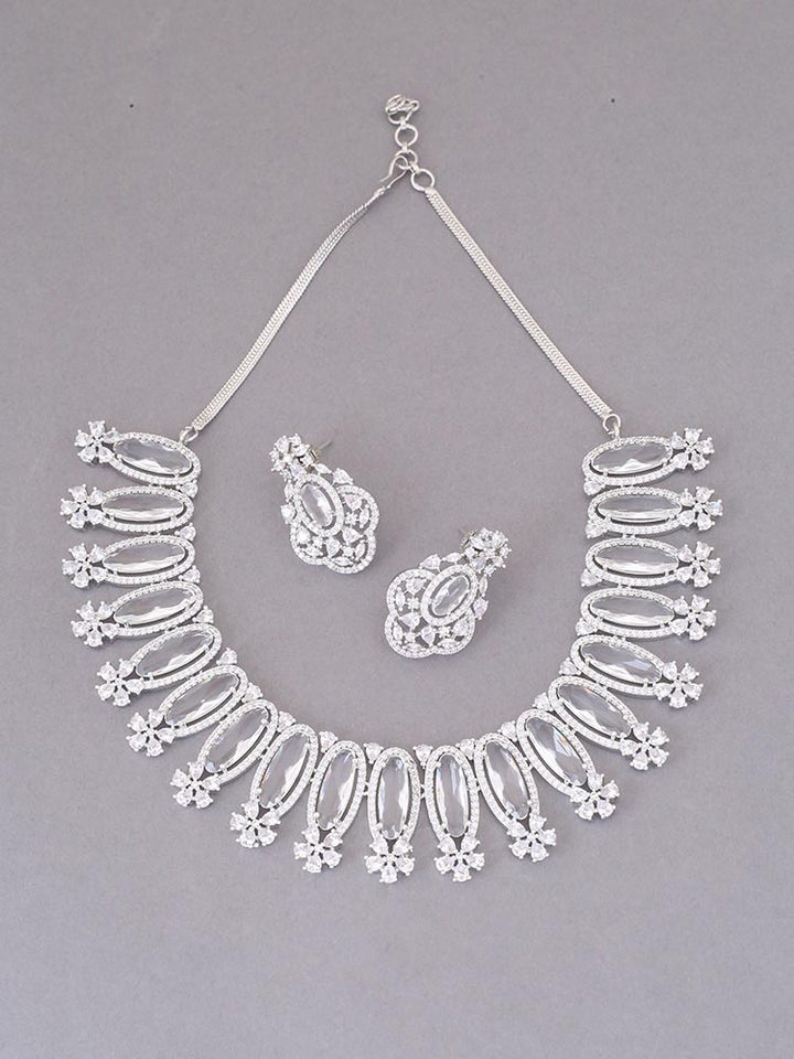 Silver Holly Zirconia Jewellery Set