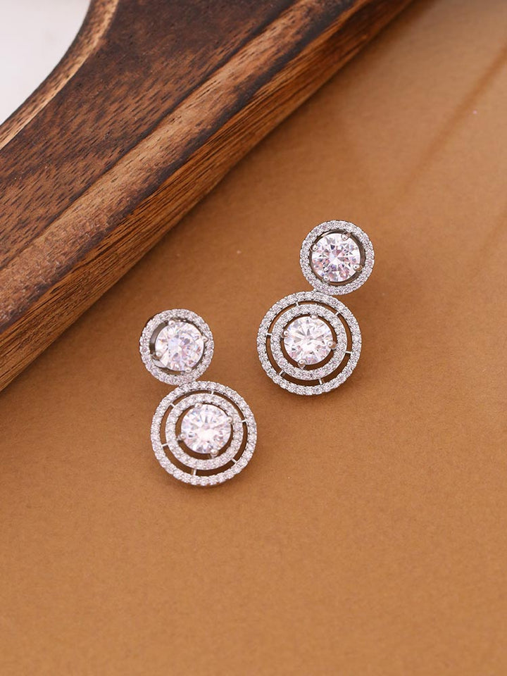 Silver Inaya Zirconia  Danglers