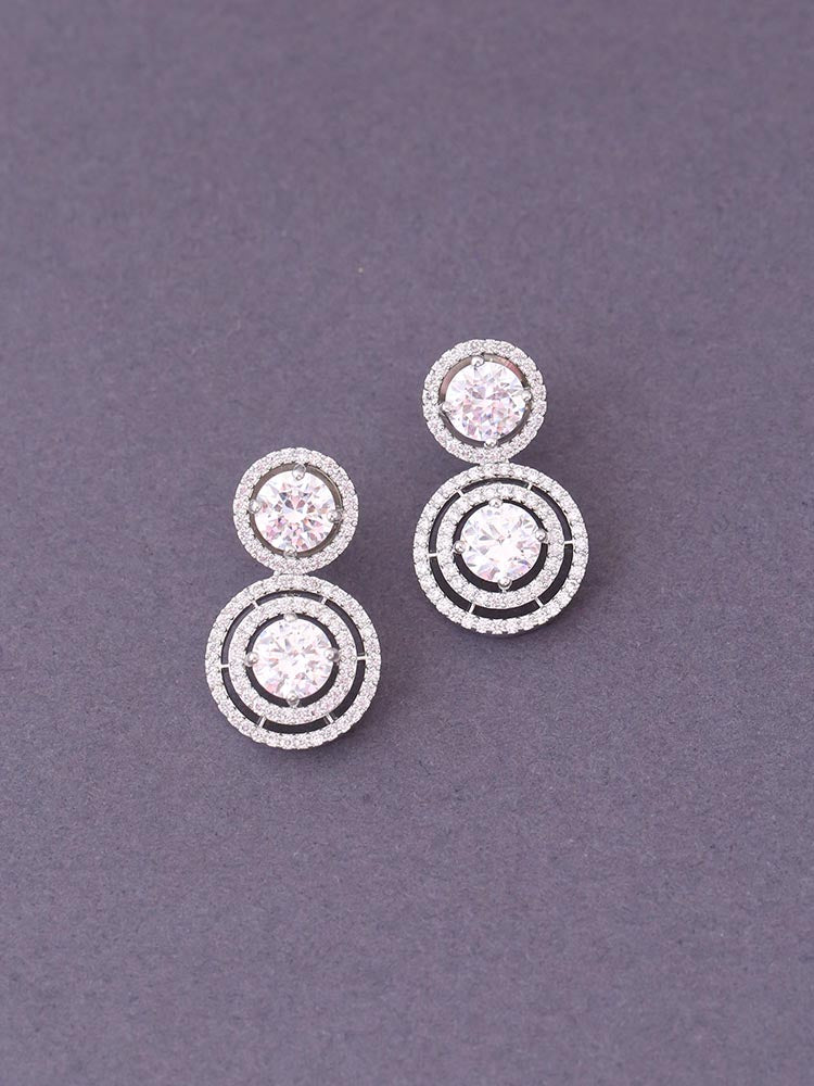 Silver Inaya Zirconia  Danglers