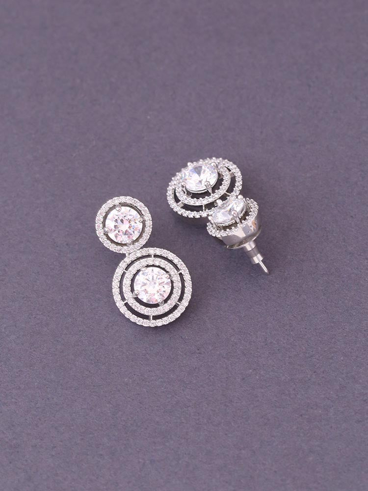Silver Inaya Zirconia  Danglers