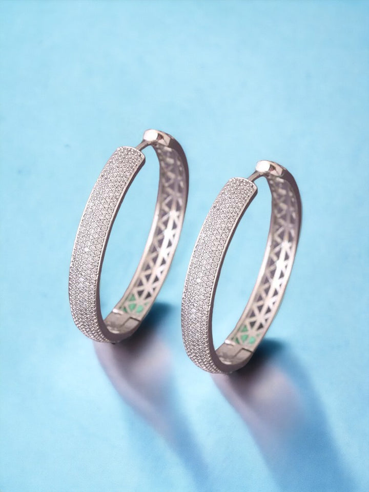 Silver Isadora Zirconia Hoops