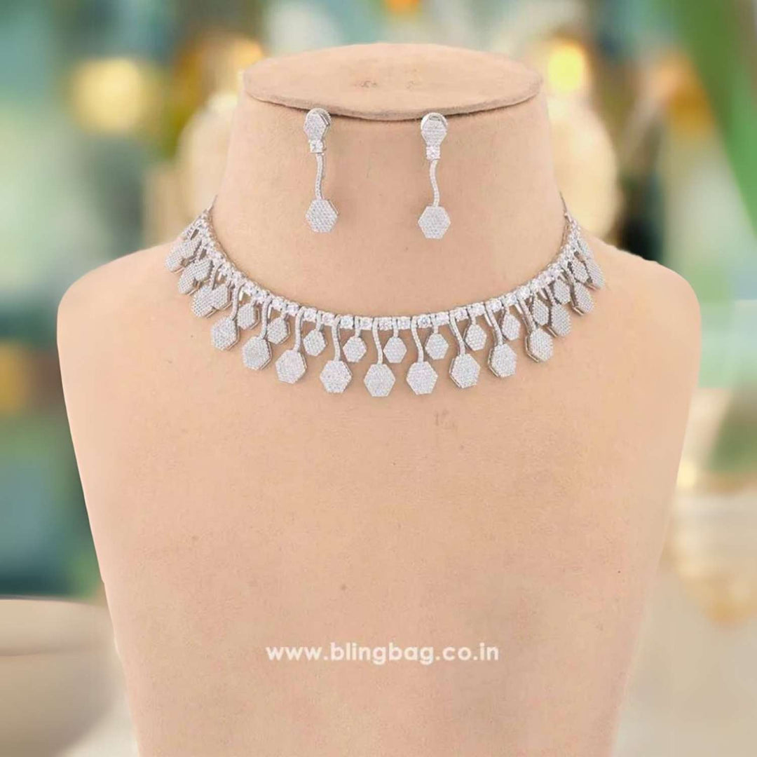 Silver Janelle Zirconia Jewellery Set