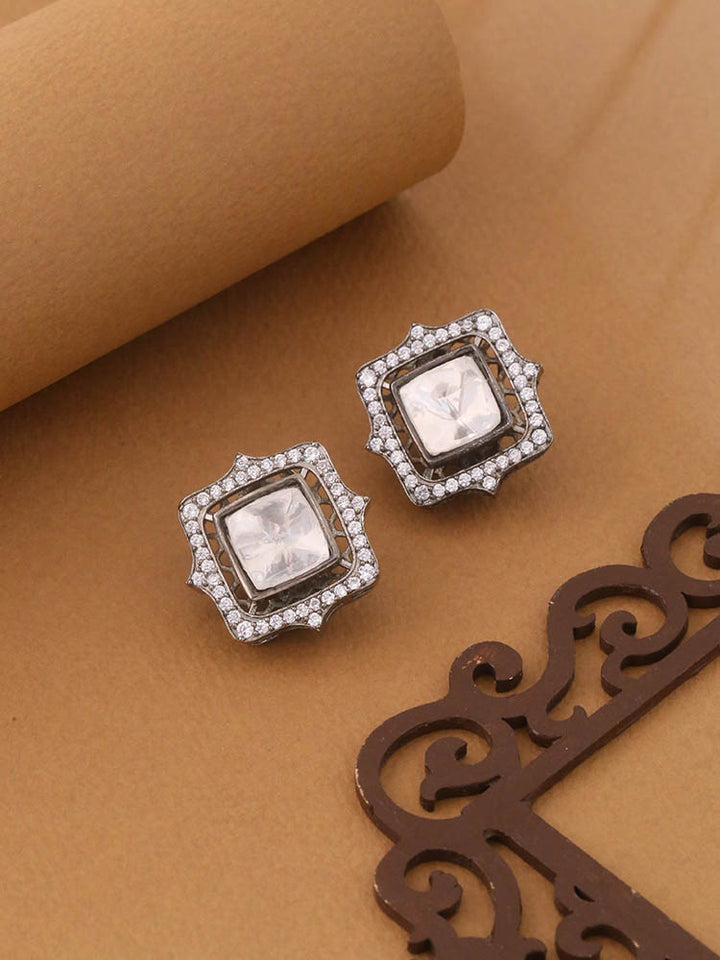 Silver Janice Zirconia Studs