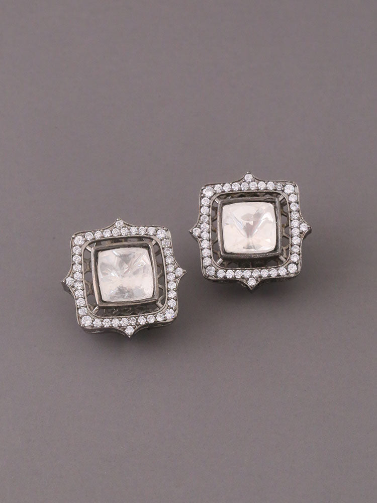 Silver Janice Zirconia Studs