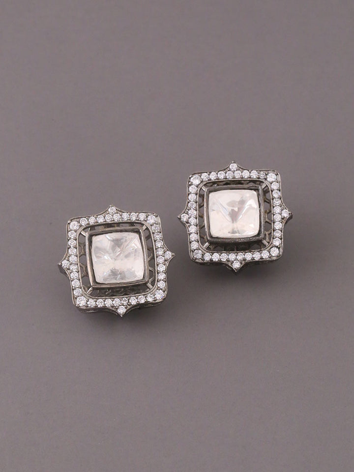 Silver Janice Zirconia Studs