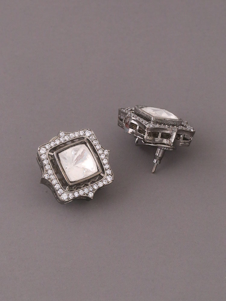 Silver Janice Zirconia Studs