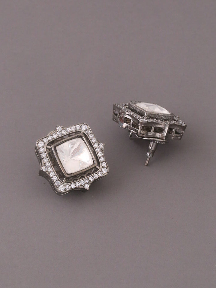 Silver Janice Zirconia Studs
