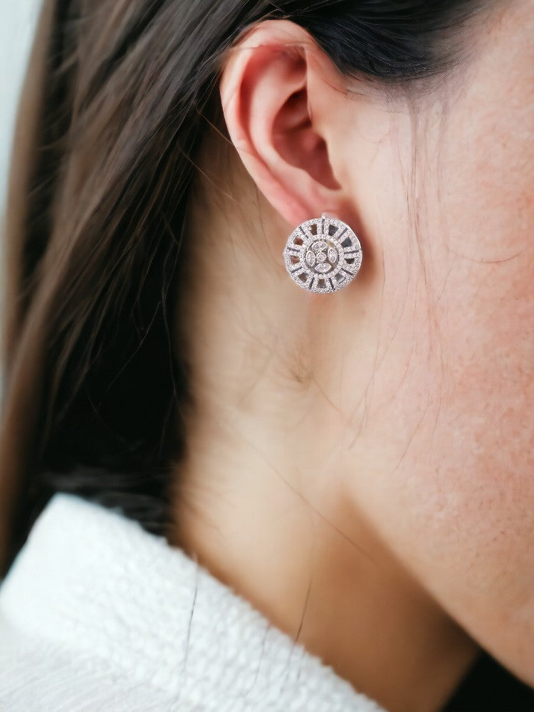 Silver Jona Zirconia Studs