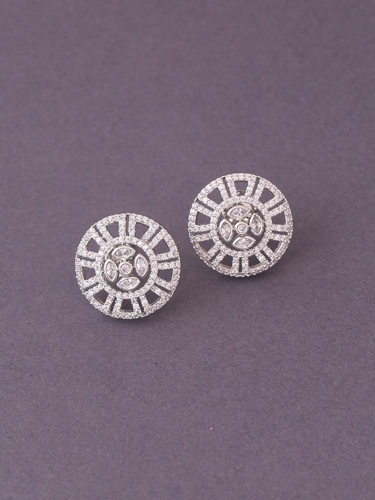 Silver Jona Zirconia Studs