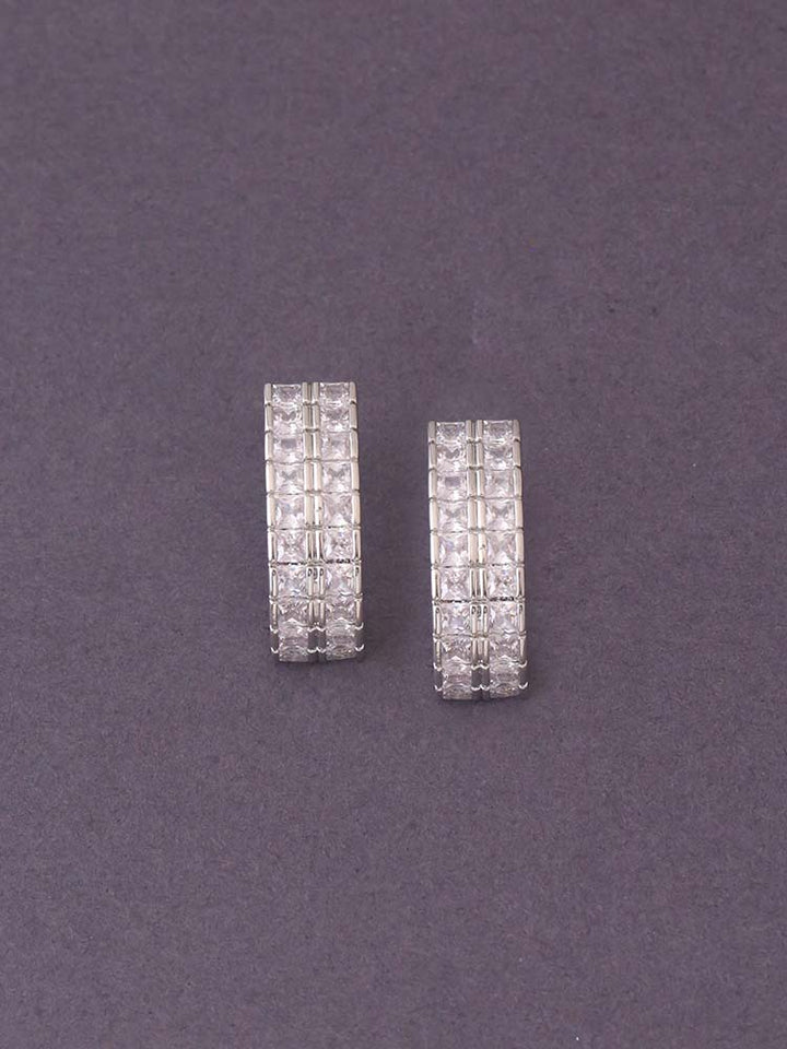 Silver Kiansh Zirconia Studs